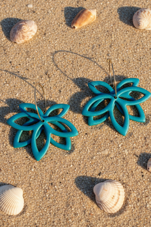 Coastal Bloom Hoop Earrings