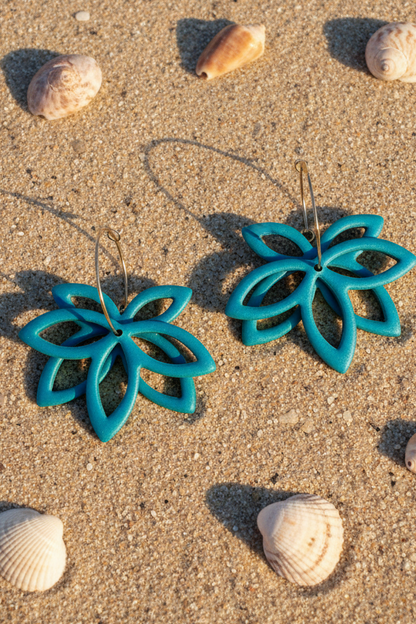 Coastal Bloom Hoop Earrings