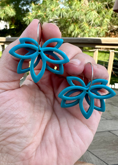 Coastal Bloom Hoop Earrings