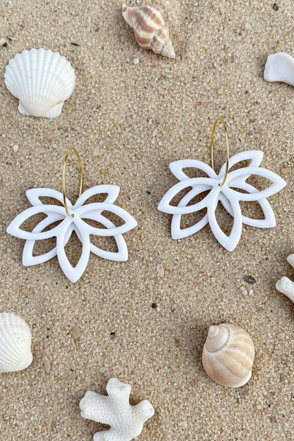 Coastal Bloom Hoop Earrings