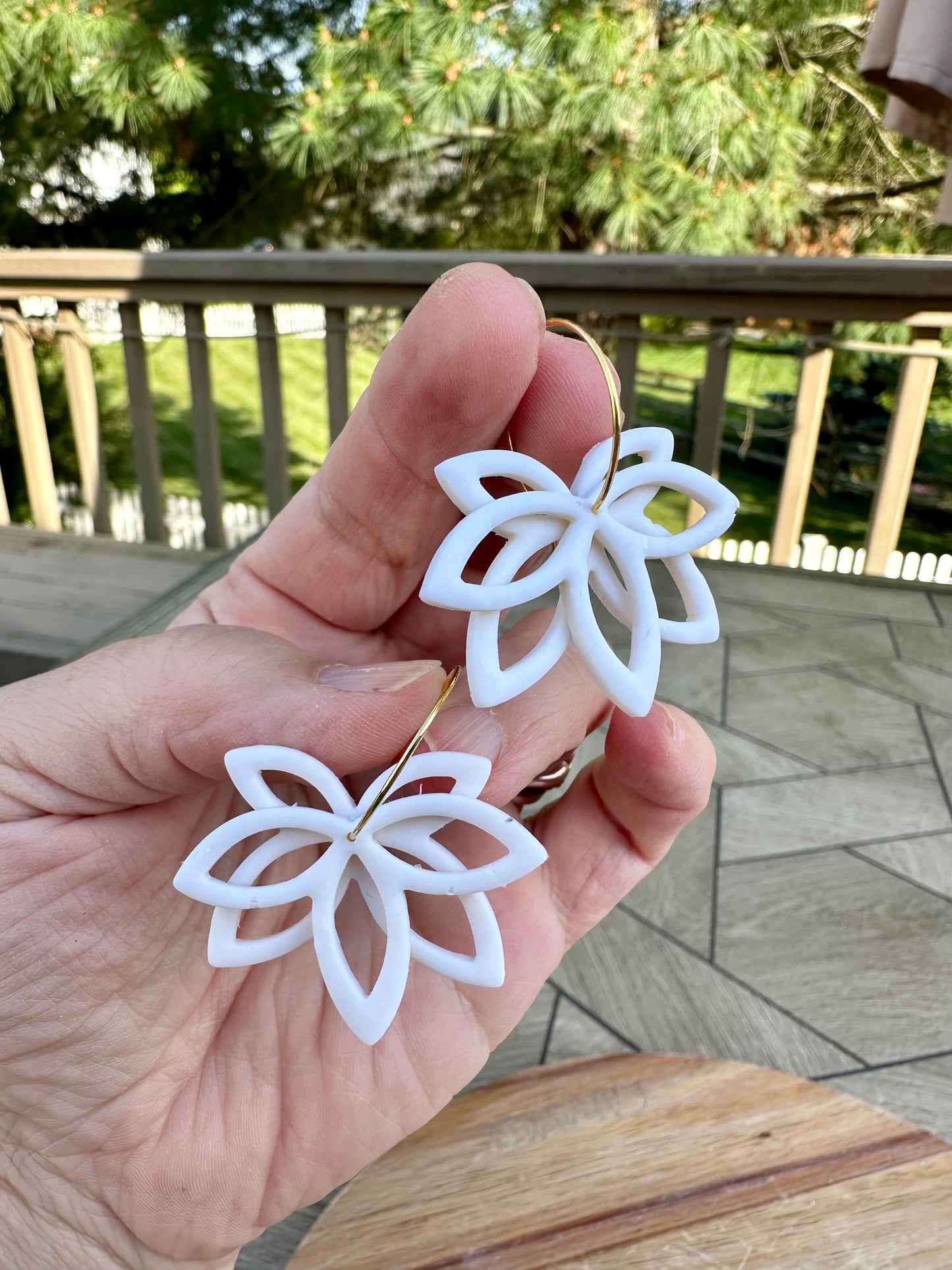 Coastal Bloom Hoop Earrings