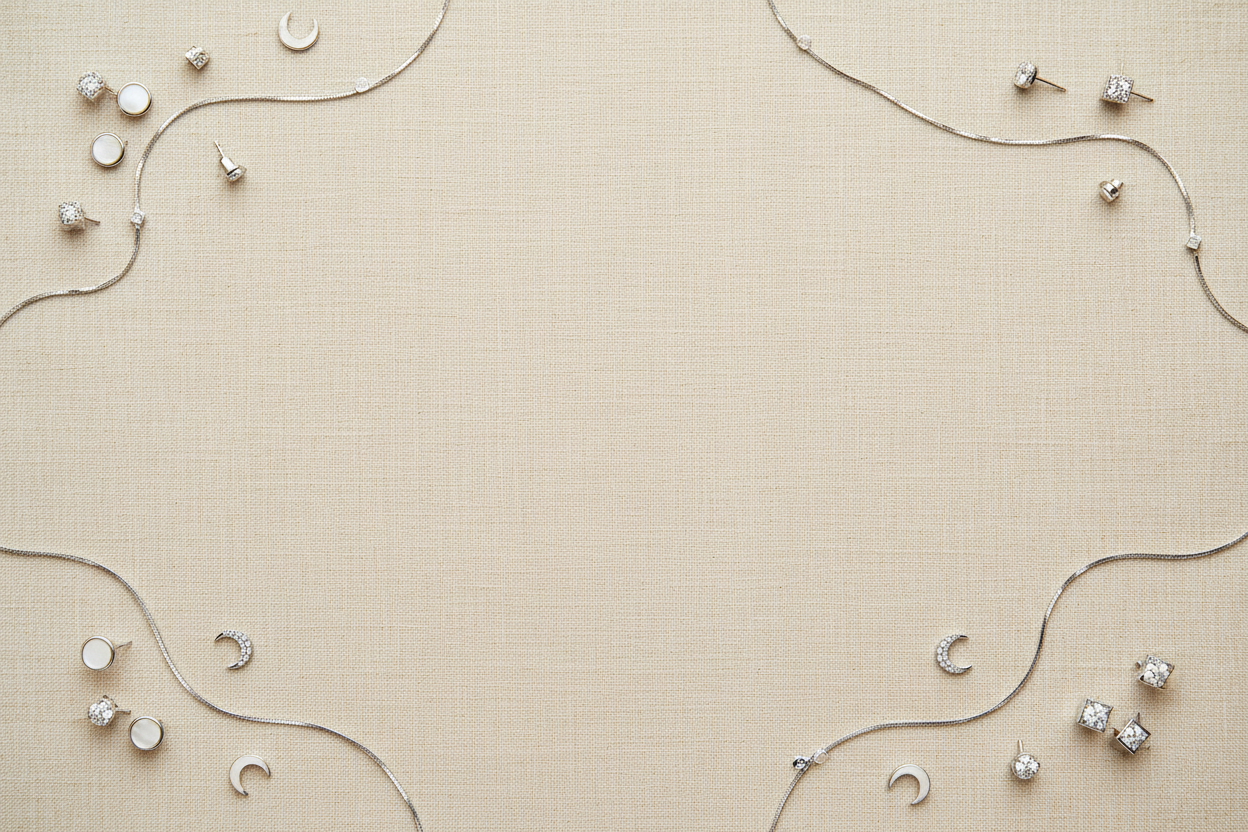 Linen with silver jewelry B